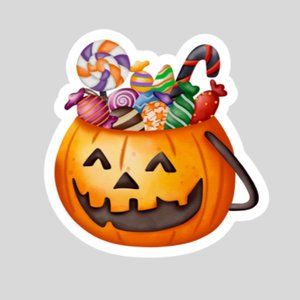 Halloween Pumpkin Sticker,Vinyl 2 inches 3/10% off